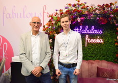 Jaap Elenbaas van Fabulous Freesia en Jan van Os van Os Freesia. Fabulous Freesia is de gezamenlijke promotie groep van de Freesia kwekers in Nederland.